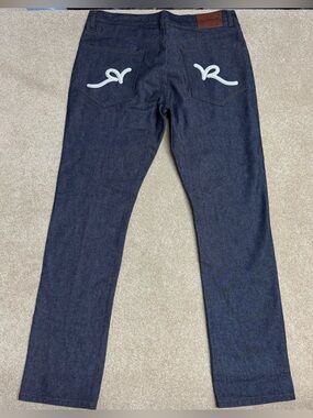 Vintage Y2K Rocawear Denim Jeans Mens 38x35 Wide Leg Relaxed Fit Hip Hop Blue